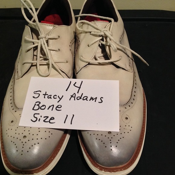 Stacy Adams Bone Leather Dress Shoes Men\'s Size 11